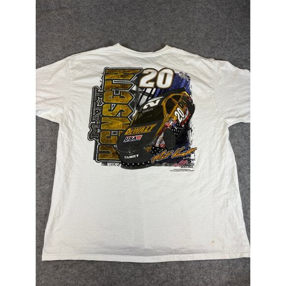 NASCAR Joe Gibbs Racing Shirt Mens 2XL White Matt Kenseth 20 DeWalt Camry Tee - Picture 2 of 7
